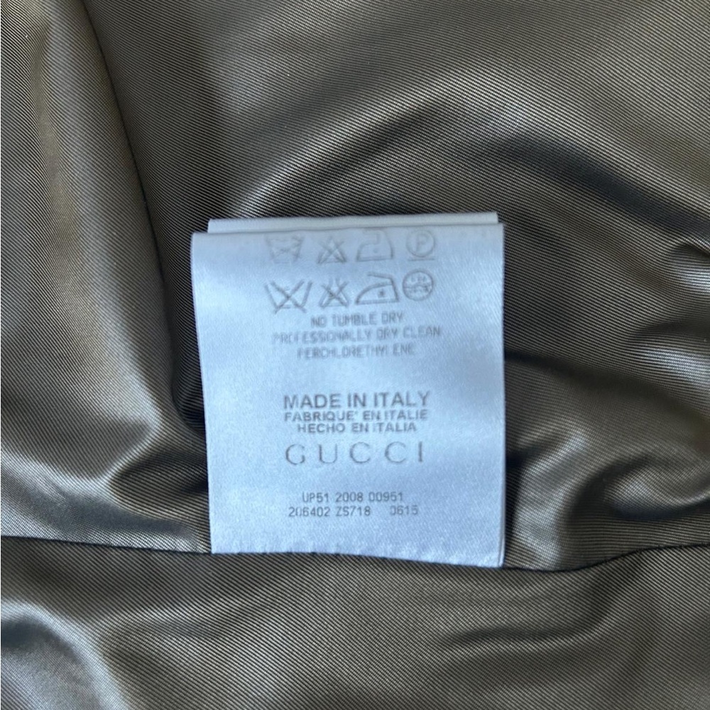 Gucci women’s coat with raccoon fur brown khaki - Picture 7 of 8